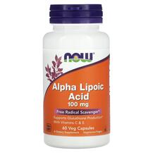 Альфа-ліпоєва Alpha Lipoic Acid 100 mg NOW 60 капсул