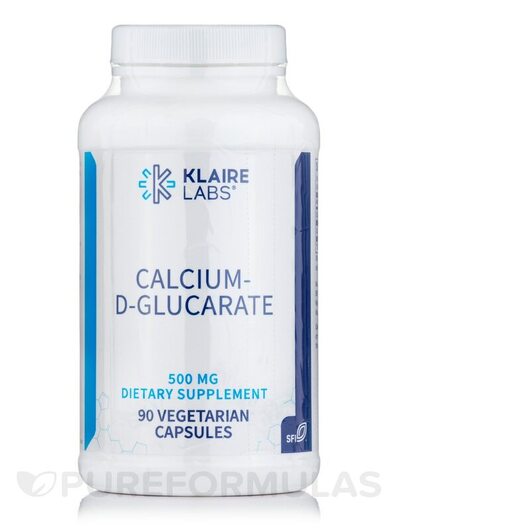 Основне фото товара Calcium D-Glucarate 500 mg, Кальцій Д Глюкарат, 90 капсул