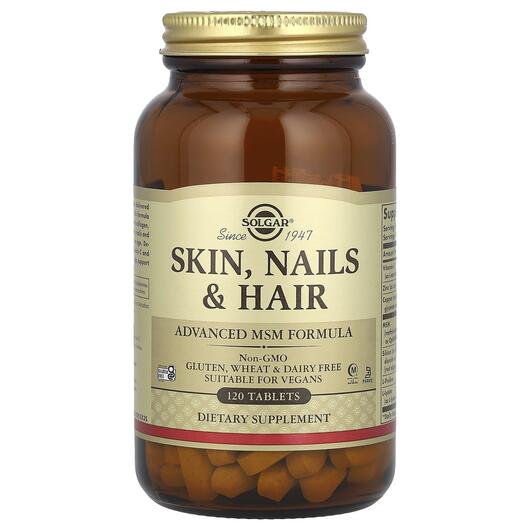 Основне фото товара Solgar, Skin Nails & Hair, Шкіра нігті волосся, 120 таблеток