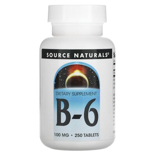 Основне фото товара B-6 100 mg 250, Вітамін B-6 100 міліграм, 250 таблеток