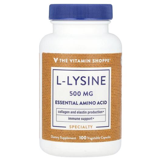 Основне фото товара TheVitaminShoppe, L-Lysine 500 mg, L-Лізин, 100 капсул