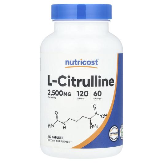 Основне фото товара Nutricost, L-Citrulline 2500 mg, L-Цитрулін, 120 таблеток