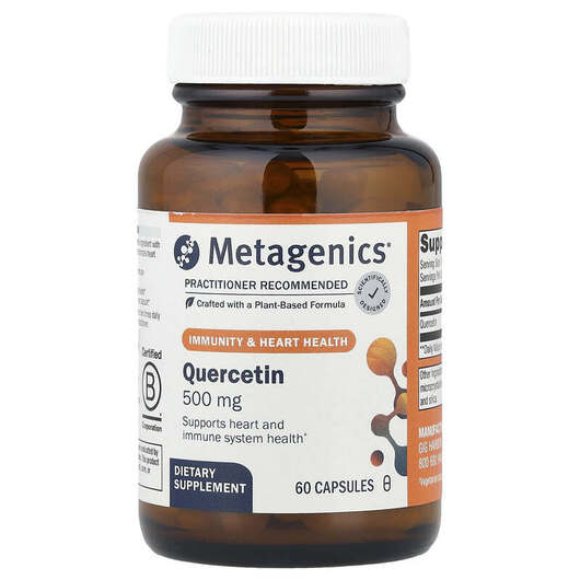 Основне фото товара Metagenics, Quercetin 500, Кверцетин, 60 капсул