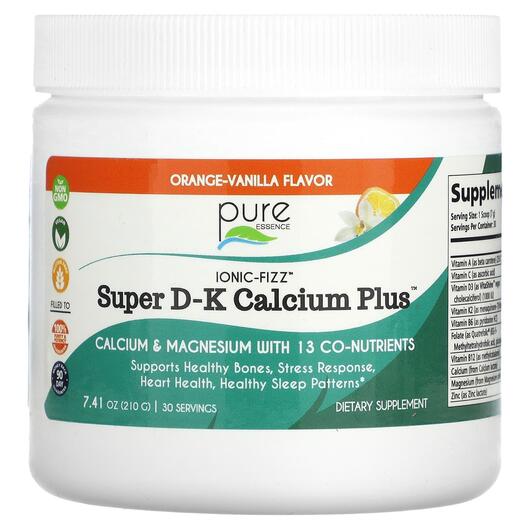 Основне фото товара Ionic-Fizz Super D-K Calcium Plus Orange-Vanilla, Кальцій, 210 г