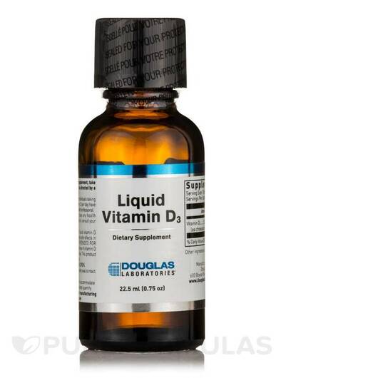 Основне фото товара Liquid Vitamin D-3, Рідкий Вітамін D3, 22.5 мл