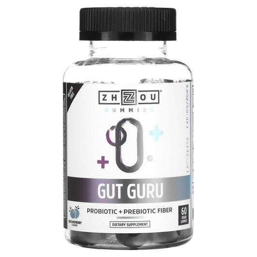 Основне фото товара Gut Guru Blue Raspberry, Підтримка кишечника, 60 цукерок