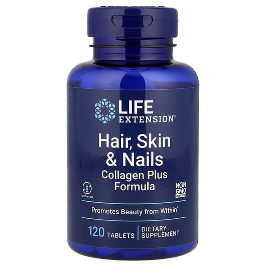 Основне фото товара Hair Skin & Nails Collagen Plus, Шкіра нігті волосся, 120 таб