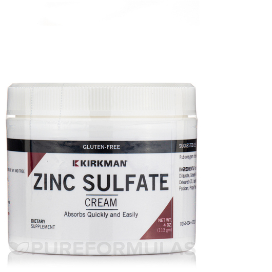 Основне фото товара Kirkman, Zinc Sulfate Topical Cream, Сульфат Цинку, 113 г