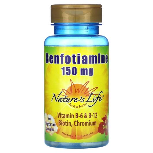 Основное фото товара Natures Life, Бенфотиамин, Benfotiamine 150 mg, 60 капсул
