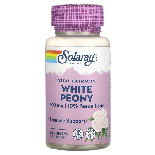 Основне фото товара Vital Extracts White Peony 500 mg, Біла півонія, 60 Vegcaps