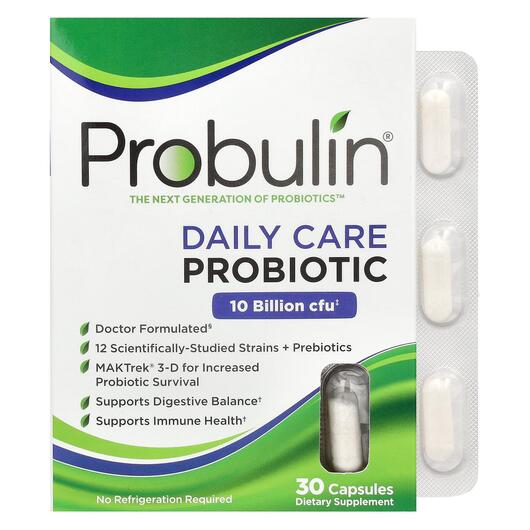 Основне фото товара Daily Care Probiotic 10 Billion CFU, Пробіотики, 30 капсул