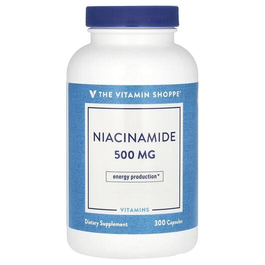 Основне фото товара TheVitaminShoppe, Niacinamide 500 mg, Ніацинамід, 300 капсул