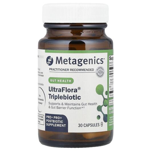 Основне фото товара UltraFlora Triplebiotic, Підтримка кишківника, 30 капсул