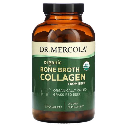 Основне фото товара Organic Bone Broth Collagen from Beef, Колаген, 270 таблеток
