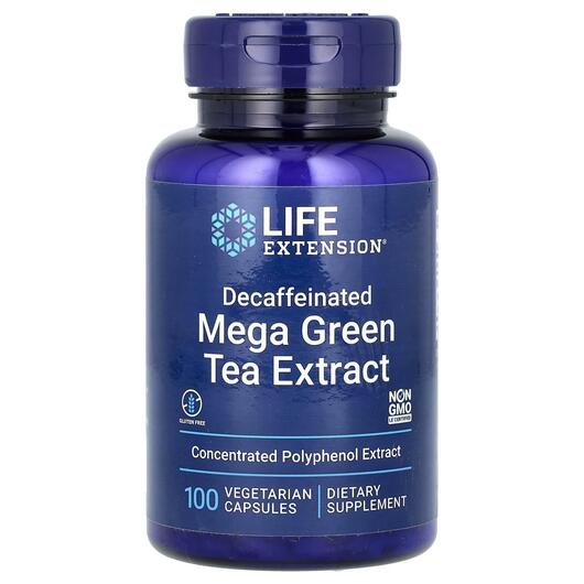 Основне фото товара Mega Green Tea Extract, Екстракт Зеленого Чаю, 100 капсул
