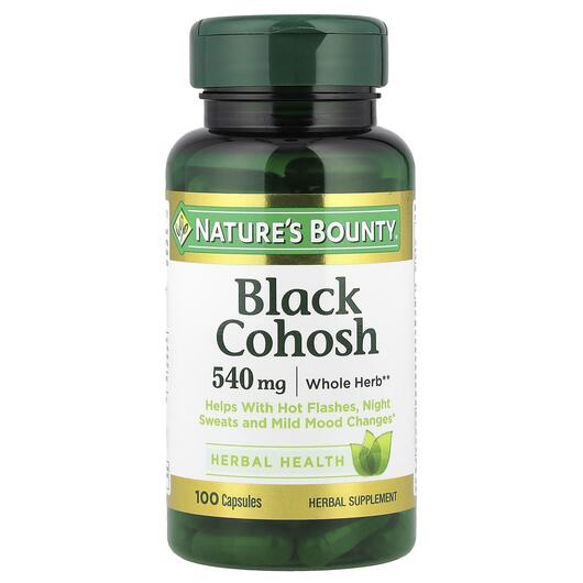 Основне фото товара Nature's Bounty, Black Cohosh 540 mg, Клопогон 540 мг, 100 к