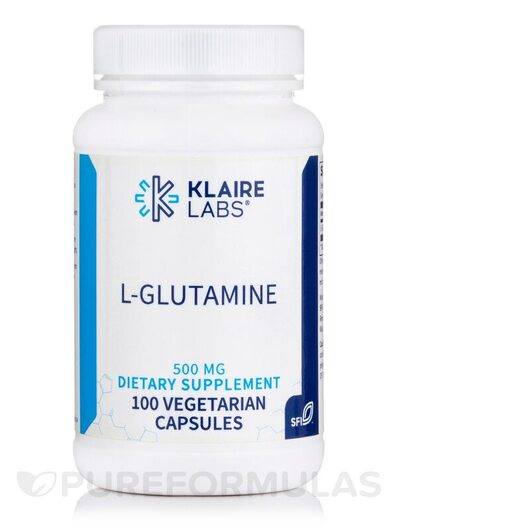 Основне фото товара Klaire Labs, L-Glutamine 500 mg, L-Глутамін, 100 капсул