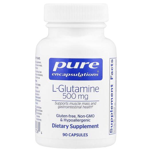 Основне фото товара L-Glutamine 500 mg, L-Глутамін 500 мг, 90 капсул