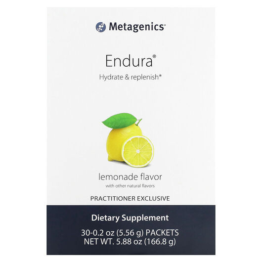 Основне фото товара Metagenics, Endura Lemonade, Електроліти, 30 пакетів