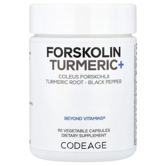 Основне фото товара CodeAge, Forskolin Turmeric+, Форсколін, 90 капсул