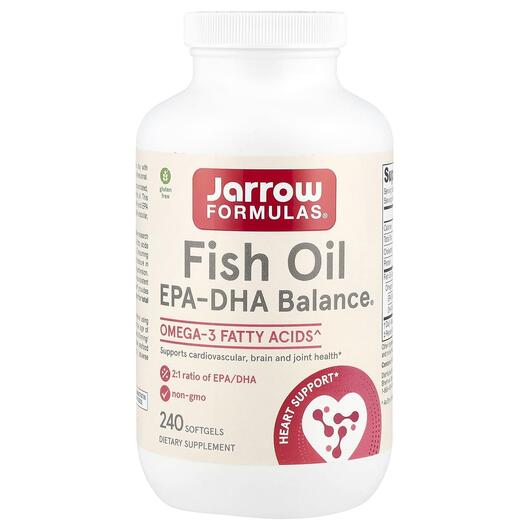 Основне фото товара Jarrow Formulas, EPA-DHA Balance, Риб'ячий жир, 240 капсул
