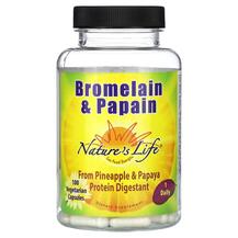 Бромелайн Bromelain & Papain Natures Life 100 капсул