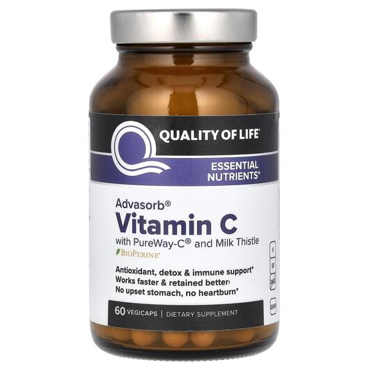 Основне фото товара Quality of Life, Advasorb Vitamin C, Вітамін C, 60 капсул