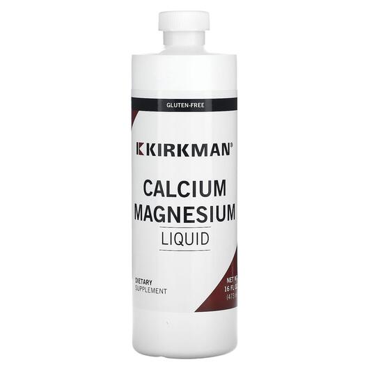 Основне фото товара Kirkman, Calcium Magnesium Liquid, Кальцій Магній, 473 мл