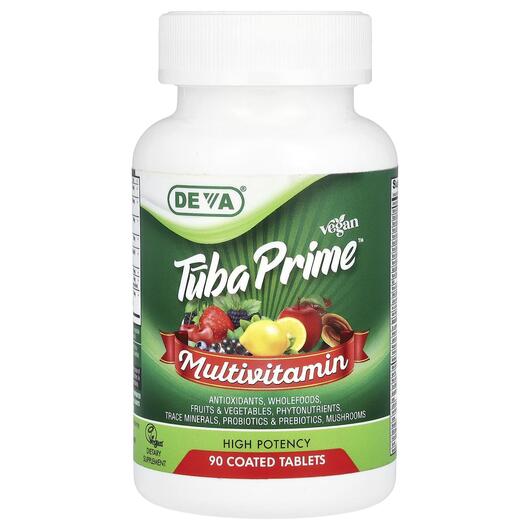 Основне фото товара Tuba Prime Vegan Multivitamin, Веганські Мультивітаміни, 90 табле