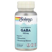 ГАМК Plant-Sourced GABA 100 mg Solaray 30 капсул