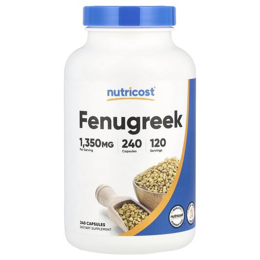 Основне фото товара Nutricost, Fenugreek 1350 mg, Пажитник, 240 капсул