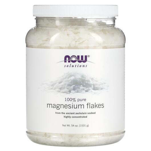 Основне фото товара NOW, Magnesium Flakes, Магній, 1531 г
