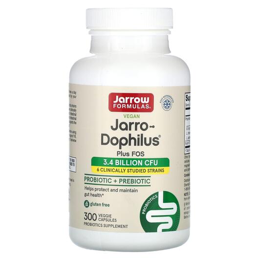 Основное фото товара Jarrow Formulas, Пробиотики, Jarro-Dophilus Plus FOS, 300 капсул