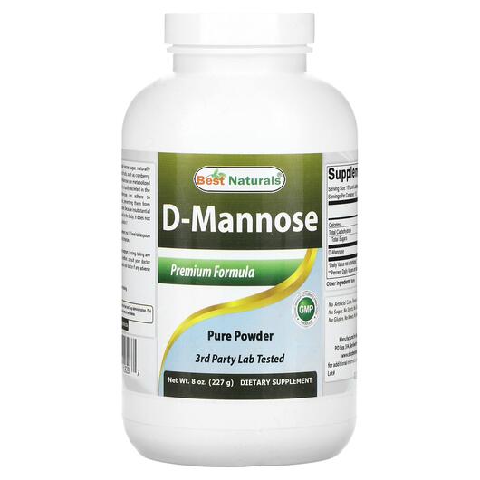 Основне фото товара Best Naturals, D-Mannose, Д-манноза, 227 г