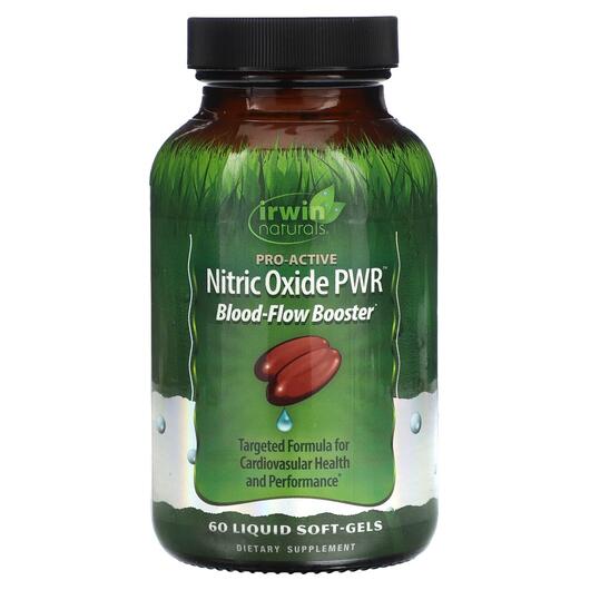Основне фото товара Nitric Oxide PWR Blood-Flow Booster, Кардіо комплекс, 60 капсул