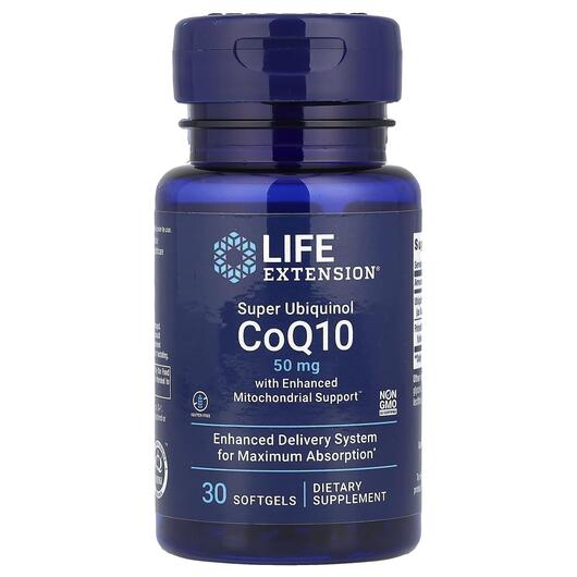 Основне фото товара Super Ubiquinol CoQ10 with Enhanced Mitochondrial, Убіхінон, 30 к