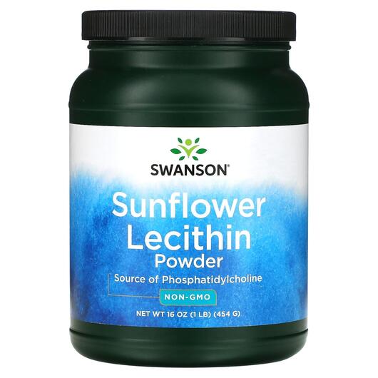 Основне фото товара Swanson, Sunflower Lecithin Powder, Лецитин з соняшнику, 454 г