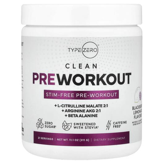 Основне фото товара Clean Pre Workout Stim-Free N.O., Передтренувальний комплекс, 317