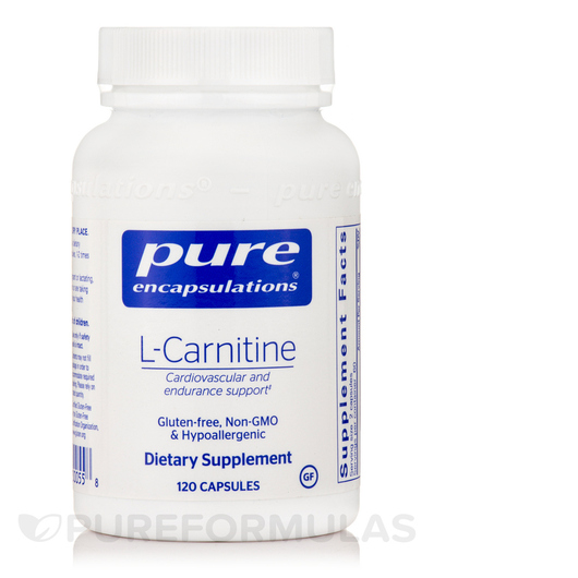 Основне фото товара Pure Encapsulations, L-Carnitine, L-Карнітин, 120 капсул