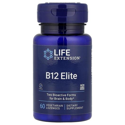 Основне фото товара Life Extension, B12 Elite, Вітамін B, 12 пастилок