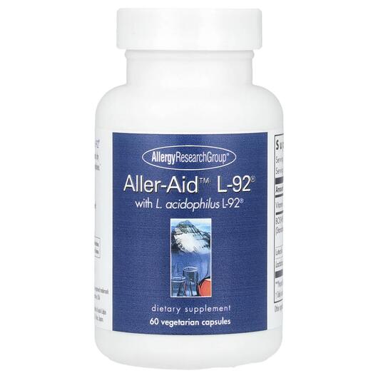Основне фото товара Allergy Research Group, Aller-Aid L-92, Пробіотики, 60 капсул