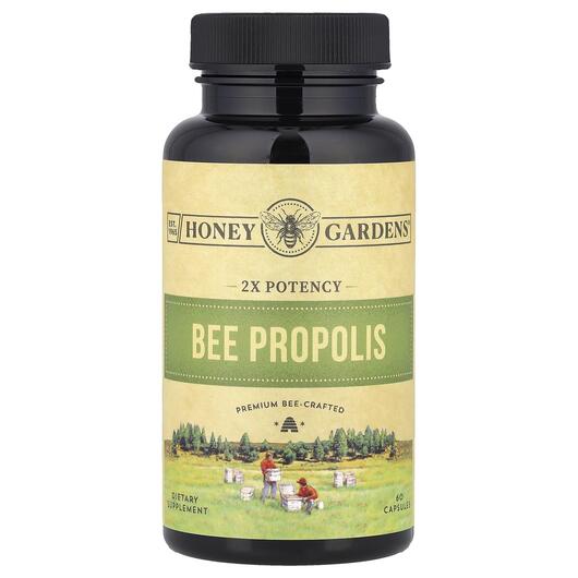 Основне фото товара Honey Gardens, Bee Propolis 2x Potency, Прополіс, 60 капсул