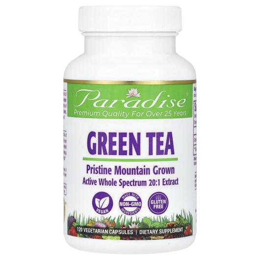Основне фото товара Green Tea 120 Vegetarian, Екстракт Зеленого Чаю, 120 капсул