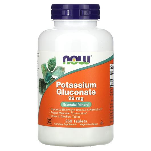 Основне фото товара Potassium Gluconate 99 mg, Глюконат Калію 99 мг, 250 таблеток