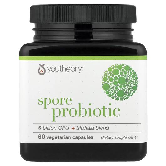 Основне фото товара Youtheory, Spore Probiotic, Пробіотики, 60 капсул
