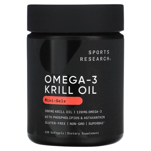 Основне фото товара Antarctic Krill Oil 500 mg, Олія Антарктичного Кріля, 120 капсул