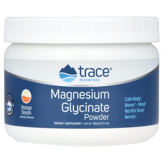 Основне фото товара Trace, Magnesium Glycinate Powder Orange Dream, Магній, 180 г