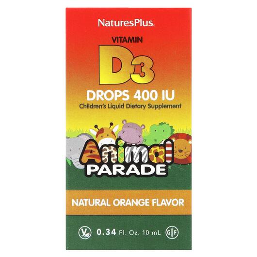 Основне фото товара Vitamin D3 Liquid Drops, Рідкий Вітамін C і D3 в краплях, 10 мл