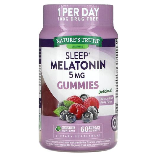 Основне фото товара Sleep Melatonin Mixed Berry 5 mg, Мелатонін, 60 таблеток