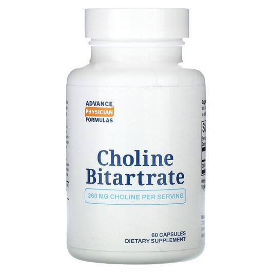 Основне фото товара Choline Bitartrate 650 mg, Холін Бітурат, 60 капсул